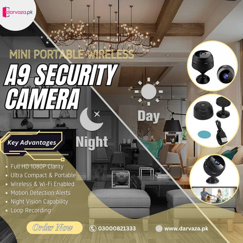 Mini Portable Wireless A9 Security Camera 1080P HD Rs.2,000